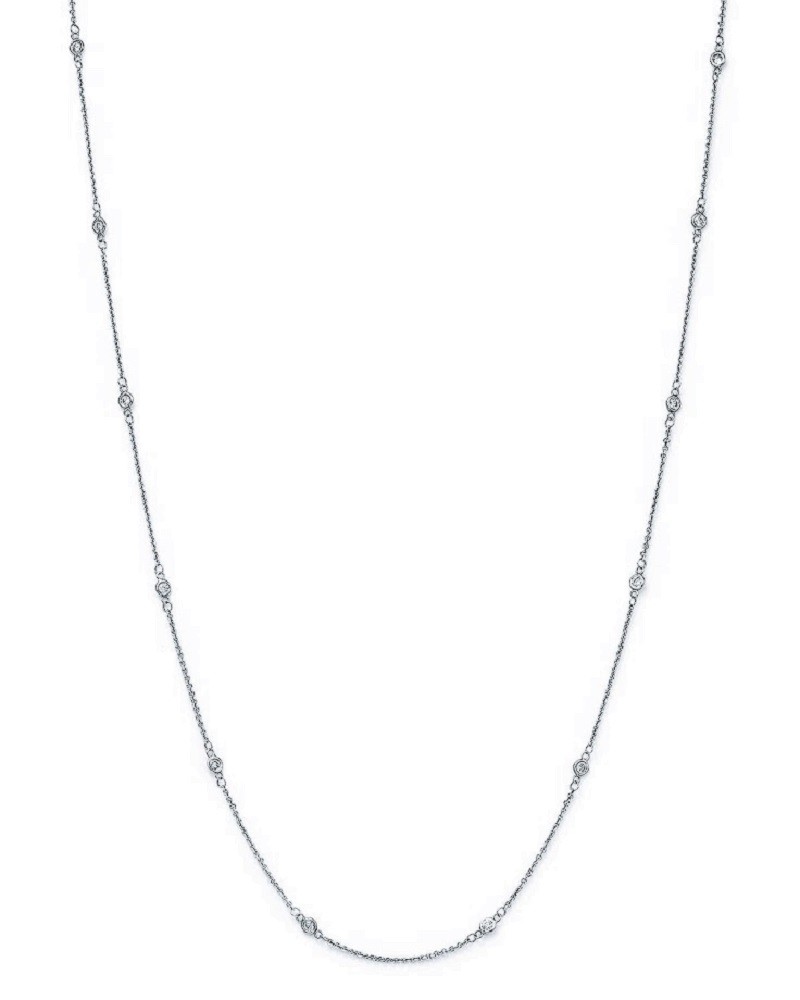 14k Diamond By The Yard Necklace