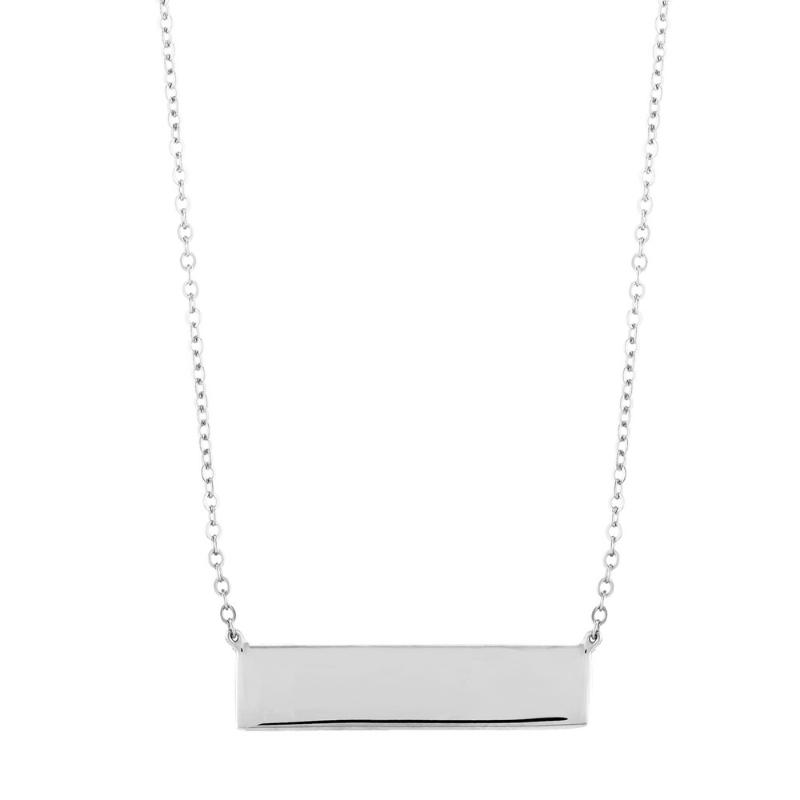 Sterling Silver Engravable Bar Necklace By PD Collection - PDCC ...